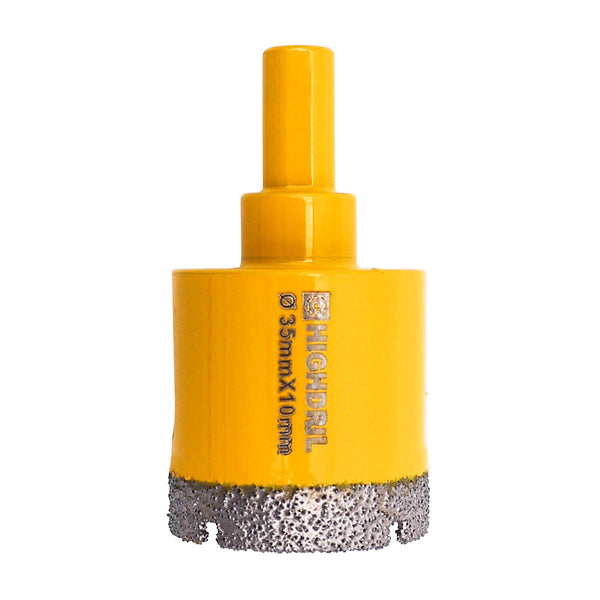 HIGHDRIL Diamond Vacuum Brazed Triangular Shank Drill Bits for Granite Marble Masonry Hard Plastic Glass Ceramic Dia 20-65mm