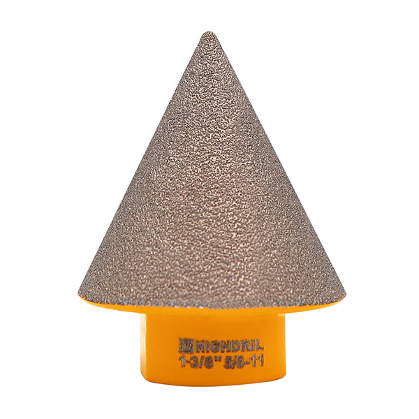 HIGHDRIL Diamond Vacuum Brazed Chamfer Milling Bits with 5/8-11 or M14 Thread for Enlarge Grind Polishing Existing Holes in Tile Porcelain Ceramic 20/35/50/82mm
