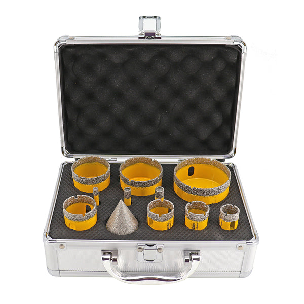 HIGHDRIL Diamond Drill Bits Kit for Drill Core Holes On Granite Marble Masonry 1set/11pcs