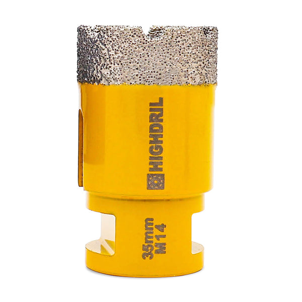 HIGHDRIL Diamond Vacuum Brazed U-groove Tooth Shape Drilling Bits with M14 Thread for Ceramic Granite Marble Stone Concrete Dia 6-125mm