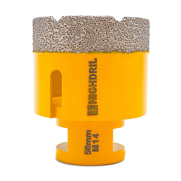 HIGHDRIL Diamond Vacuum Brazed U-groove Tooth Shape Drilling Bits with M14 Thread for Ceramic Granite Marble Stone Concrete Dia 6-125mm