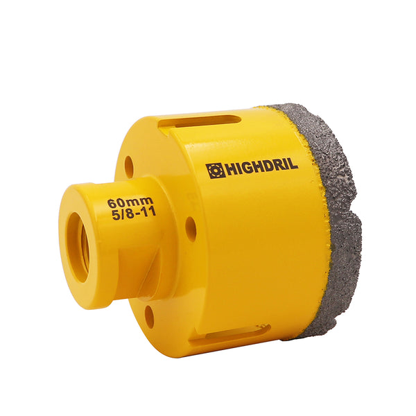 HIGHDRIL Diamond Vacuum Brazed Drilling Bits with 5/8-11 thread for Porcelain Tile Granite Marble Dia 6-152mm