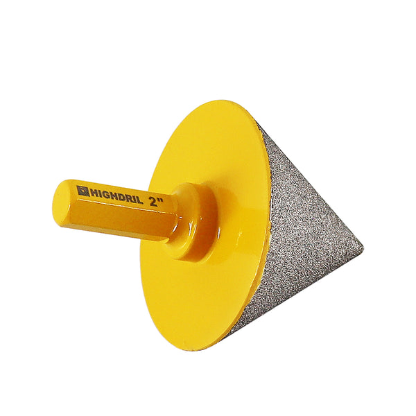 HIGHDRIL Diamond Hexagon Shank Chamfer Milling Bits for Enlarge Grind Polish Formed Holes in Tile Porcelain Ceramic 35/50mm