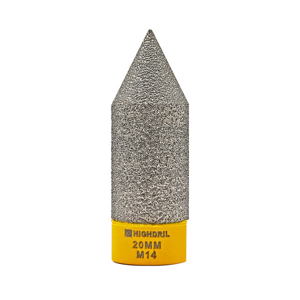 HIGHDRIL Diamond Chamfering Milling Finger Bits 5/8-11 or M14 Thread for Ceramic Porcelain Tile Granite Dia 20/25/35/50mm