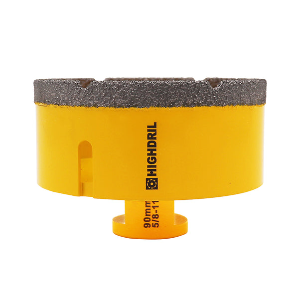 HIGHDRIL Diamond Vacuum Brazed Drilling Bits with 5/8-11 thread for Porcelain Tile Granite Marble Dia 6-152mm