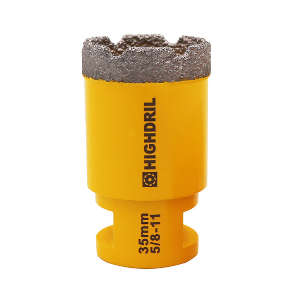 HIGHDRIL Diamond Vacuum Brazed Drilling Bits with 5/8-11 thread for Porcelain Tile Granite Marble Dia 6-152mm