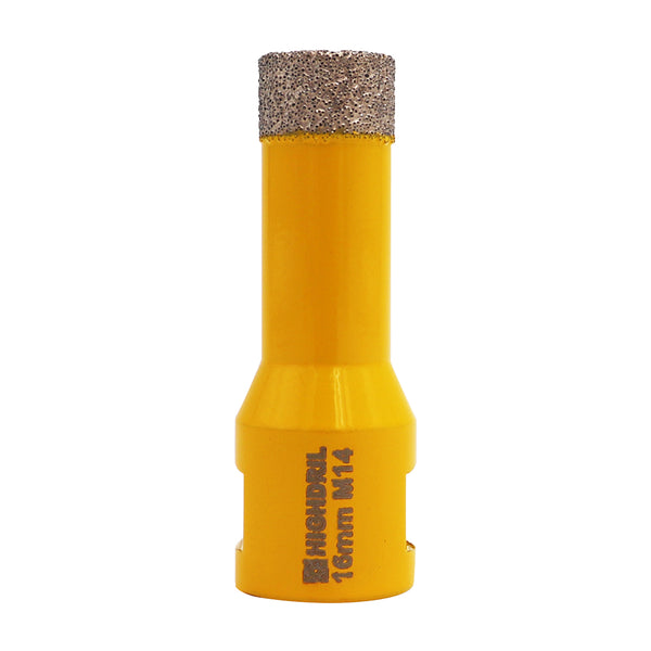 HIGHDRIL Diamond Vacuum Brazed U-groove Tooth Shape Drilling Bits with M14 Thread for Ceramic Granite Marble Stone Concrete Dia 6-125mm