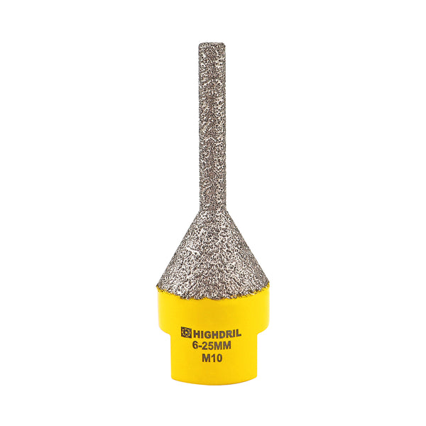 HIGHDRIL Diamond Vacuum Brazed Milling Bits with 5/8-11 or M14 or M10 Thread for Porcelain Ceramic Marble Granite Dia 6-25mm