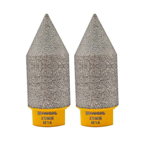 HIGHDRIL Diamond Chamfering Milling Finger Bits 5/8-11 or M14 Thread for Ceramic Porcelain Tile Granite Dia 20/25/35/50mm