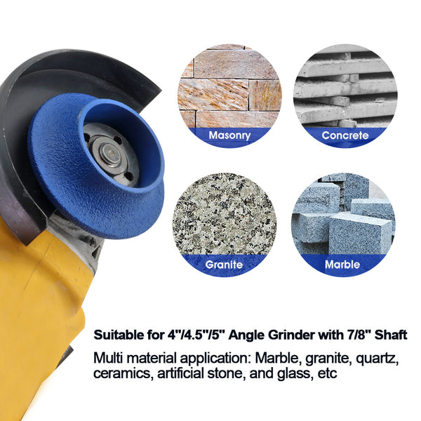 HIGHDRIL Diamond Grinding Wheel Vacuum Brazed 1or 2pcs Dia75/85mm Polishing Milling Marble Granite Quartz Ceramics Angle Grinder