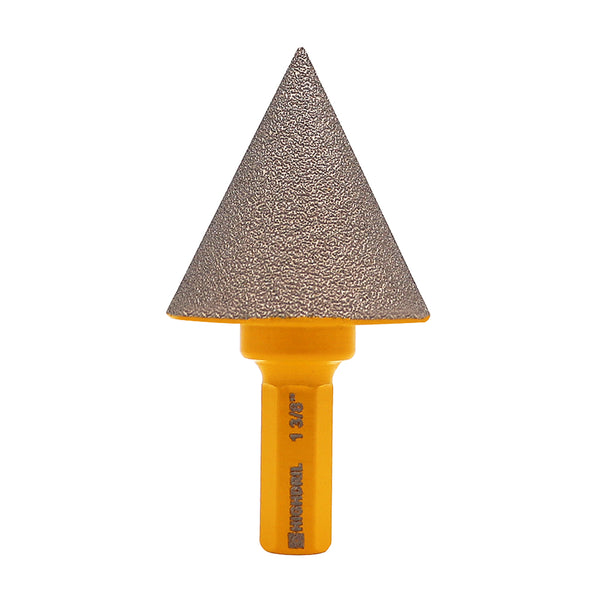 HIGHDRIL Diamond Hexagon Shank Chamfer Milling Bits for Enlarge Grind Polish Formed Holes in Tile Porcelain Ceramic 35/50mm
