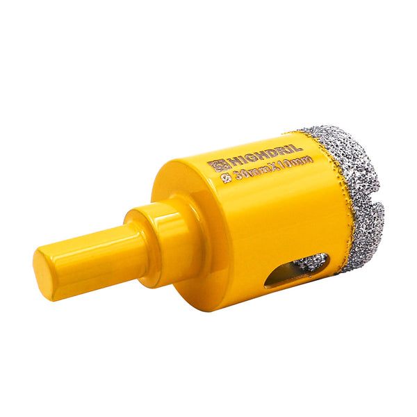 HIGHDRIL Diamond Vacuum Brazed Triangular Shank Drill Bits for Granite Marble Masonry Hard Plastic Glass Ceramic Dia 20-65mm