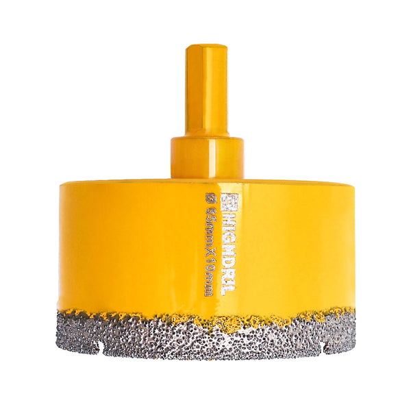 HIGHDRIL Diamond Vacuum Brazed Triangular Shank Drill Bits for Granite Marble Masonry Hard Plastic Glass Ceramic Dia 20-65mm