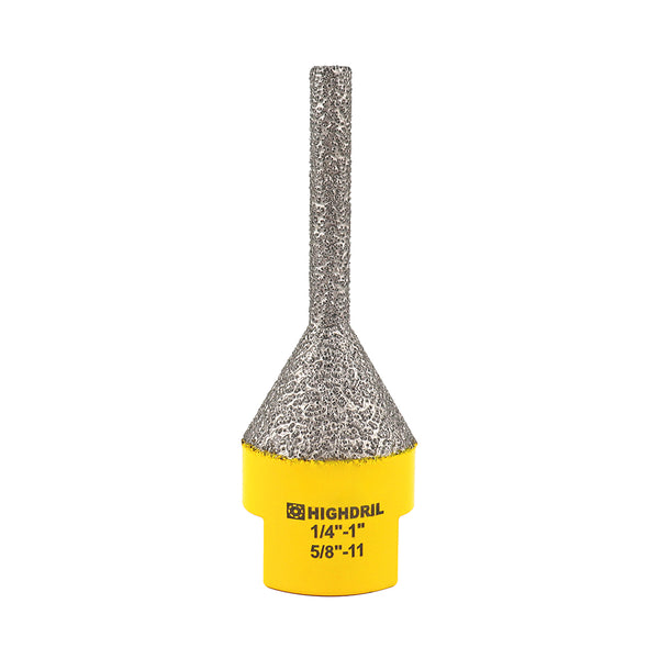 HIGHDRIL Diamond Vacuum Brazed Milling Bits with 5/8-11 or M14 or M10 Thread for Porcelain Ceramic Marble Granite Dia 6-25mm