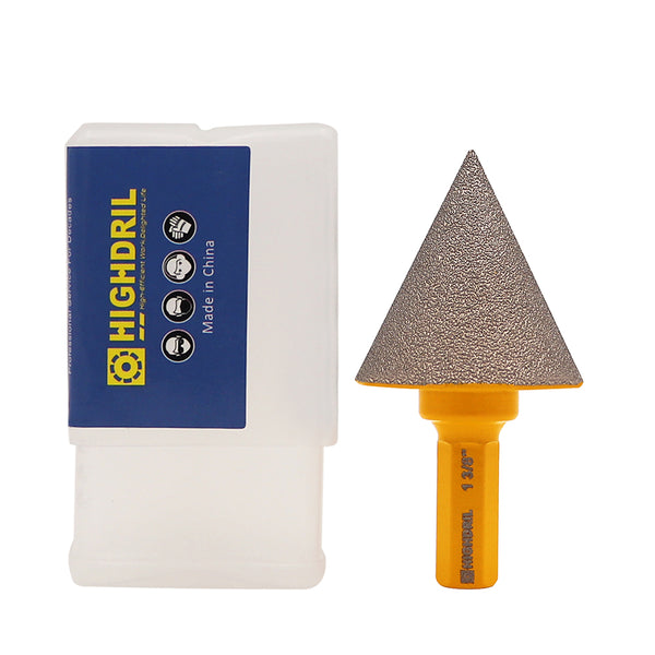 HIGHDRIL Diamond Hexagon Shank Chamfer Milling Bits for Enlarge Grind Polish Formed Holes in Tile Porcelain Ceramic 35/50mm
