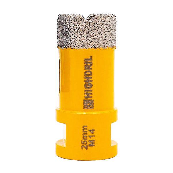 HIGHDRIL Diamond Vacuum Brazed U-groove Tooth Shape Drilling Bits with M14 Thread for Ceramic Granite Marble Stone Concrete Dia 6-125mm
