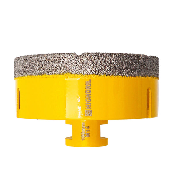 HIGHDRIL Diamond Vacuum Brazed U-groove Tooth Shape Drilling Bits with M14 Thread for Ceramic Granite Marble Stone Concrete Dia 6-125mm