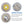 Load image into Gallery viewer, HIGHDRIL Diamond Vacuum Brazed Double-sided Cutting Disc with 5/8-11 or M14 Flange for Granite Marble Masonry Concrete 4''/4.5''/5''