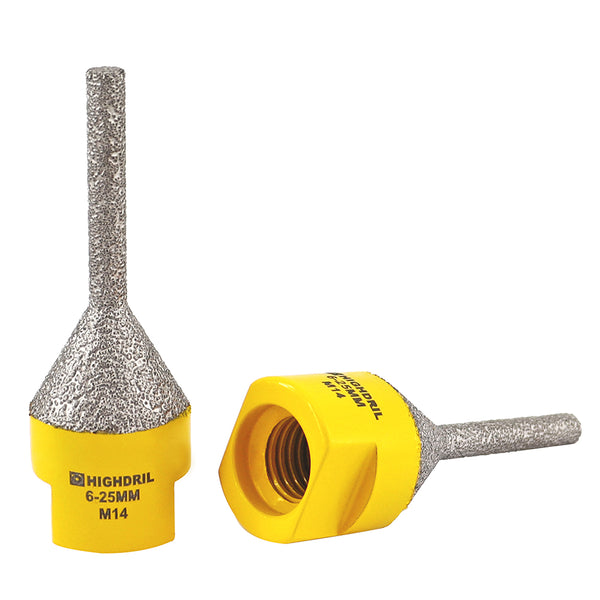 HIGHDRIL Diamond Chamfering Milling Finger Bit 1/2pcs Ceramic Marble Granite Porcelain Vacuum Brazed Hole Saw M14 or 5/8-11