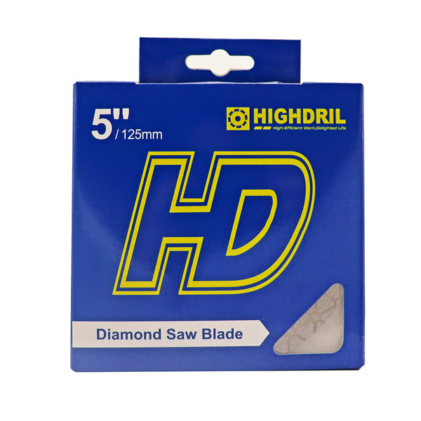 HIGHDRIL Diamond Cutting Disc Hexgonal Double Sided Grinding Dia 5"/125mm for  Marble Ceramic Porcelain Tile Stone Saw Blade