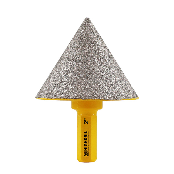 HIGHDRIL Diamond Hexagon Shank Chamfer Milling Bits for Enlarge Grind Polish Formed Holes in Tile Porcelain Ceramic 35/50mm