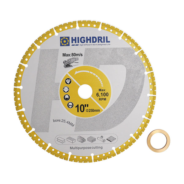 HIGHDRIL Diamond Vacuum Brazing Universal Saw Blade Plating Sand Dry Cutting Disc for Granite Aluminum Masonry Plastic PVC