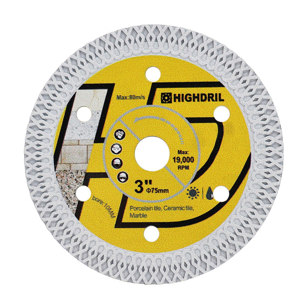 HIGHDRIL Diamond X Mesh Saw Blade for Ceramic Tile Granite Marble