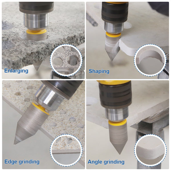 HIGHDRIL Diamond Chamfering Milling Finger Bits 1/2pcs 20/25/35mm Marble Granite Porcelain Tile Ceramic Hole Saw with Hex Shank