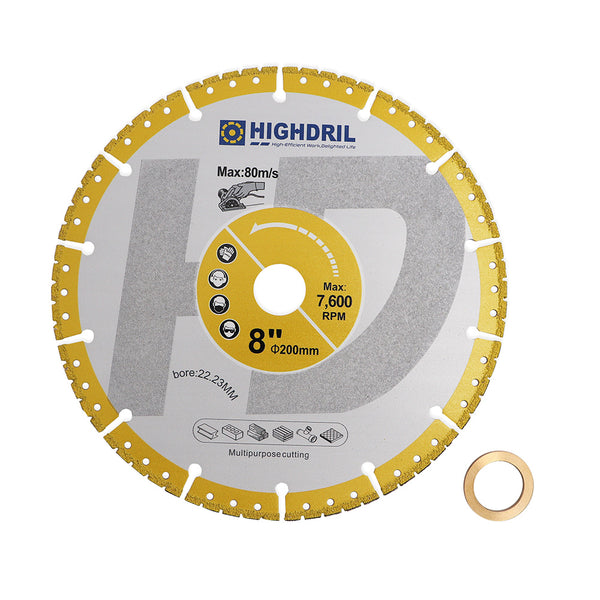 HIGHDRIL Diamond Vacuum Brazing Universal Saw Blade Plating Sand Dry Cutting Disc for Granite Aluminum Masonry Plastic PVC