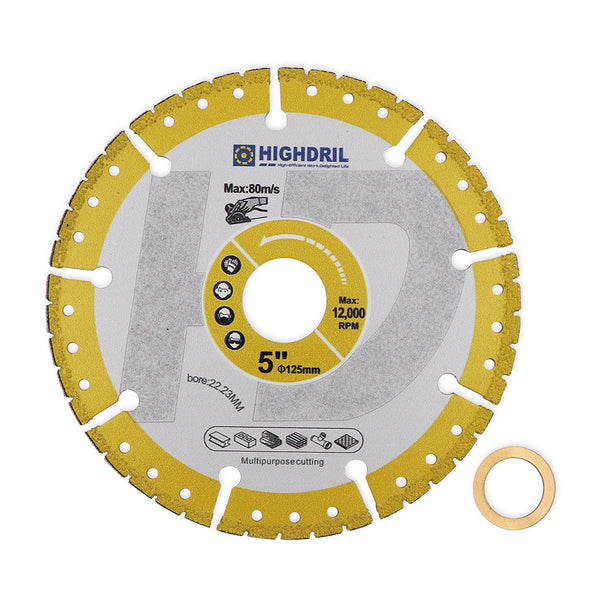 HIGHDRIL Diamond Vacuum Brazing Universal Saw Blade Plating Sand Dry Cutting Disc for Granite Aluminum Masonry Plastic PVC