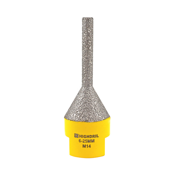 HIGHDRIL Diamond Vacuum Brazed Milling Bits with 5/8-11 or M14 or M10 Thread for Porcelain Ceramic Marble Granite Dia 6-25mm