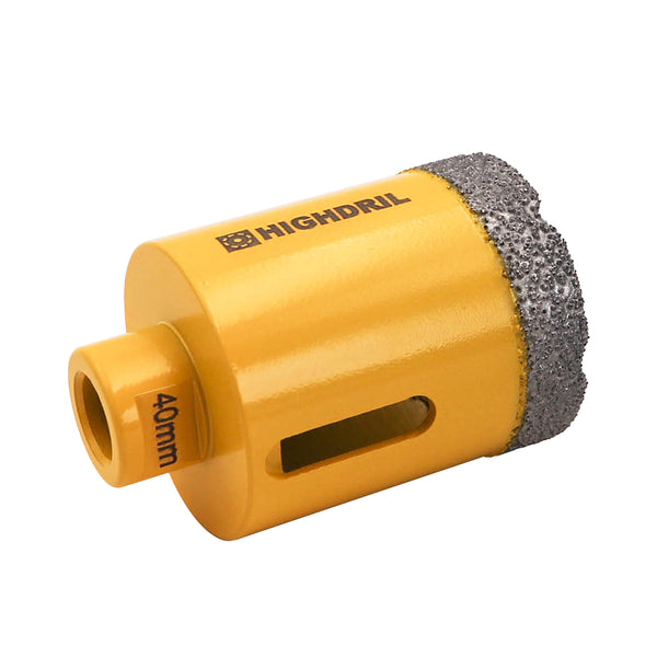 HIGHDRIL Diamond Vacuum Brazed U-groove Tooth Shape Drilling bits with M10 Thread for Ceramic Granite Marble Dia 6-100mm