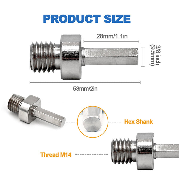 HIGHDRIL Diamond Hole Saw Core Drill Bit Adapter for Drill Core Bits or Grinding Disc