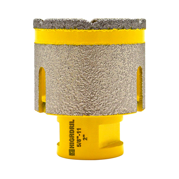 HIGHDRIL Diamond Drilling Milling Bit Vacuum Brazing 1pc or 2pcs Dia 20/25/35/50/75mm Porcelain Granite Marble Hole Saw 5/8"-11 Thread