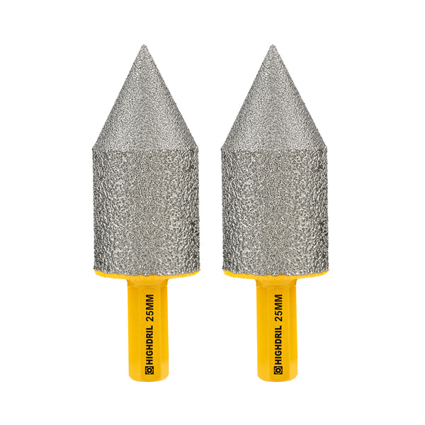 HIGHDRIL Diamond Chamfering Milling Finger Bits 1/2pcs 20/25/35mm Marble Granite Porcelain Tile Ceramic Hole Saw with Hex Shank