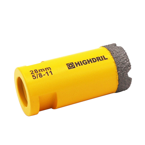 HIGHDRIL Diamond Vacuum Brazed Drilling Bits with 5/8-11 thread for Porcelain Tile Granite Marble Dia 6-152mm