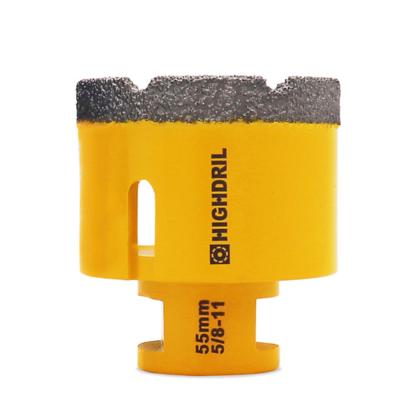 HIGHDRIL Diamond Vacuum Brazed Drilling Bits with 5/8-11 thread for Porcelain Tile Granite Marble Dia 6-152mm