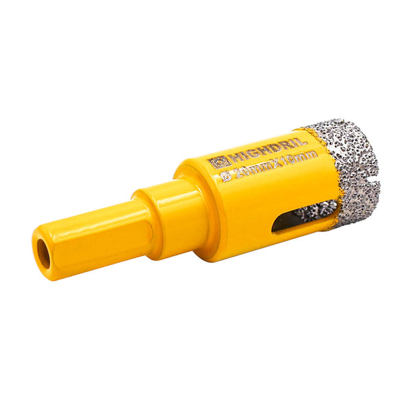 HIGHDRIL Diamond Vacuum Brazed Triangular Shank Drill Bits for Granite Marble Masonry Hard Plastic Glass Ceramic Dia 20-65mm