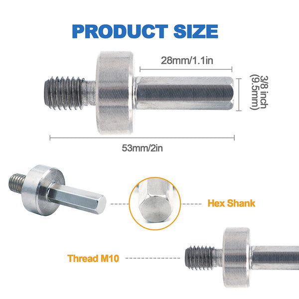 HIGHDRIL Diamond Hole Saw Core Drill Bit Adapter for Drill Core Bits or Grinding Disc