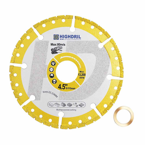 HIGHDRIL Diamond Vacuum Brazing Universal Saw Blade Plating Sand Dry Cutting Disc for Granite Aluminum Masonry Plastic PVC