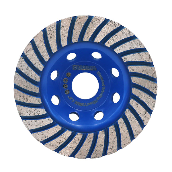 HIGHDRIL Diamond Turbo Hot Sintered Grinding Wheel for Concrete Marble Granite Tile Angle Grinder Polishing Milling Tools 4''/4.5''/5''/7''