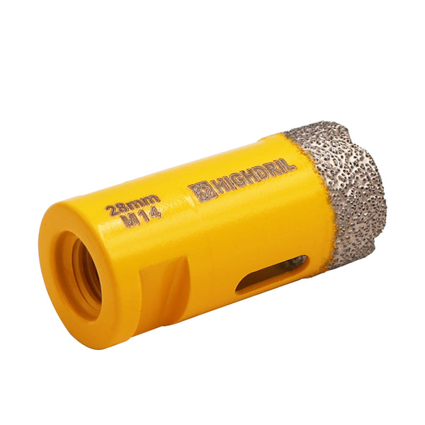 HIGHDRIL Diamond Vacuum Brazed U-groove Tooth Shape Drilling Bits with M14 Thread for Ceramic Granite Marble Stone Concrete Dia 6-125mm