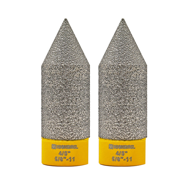 HIGHDRIL Diamond Chamfering Milling Finger Bits 5/8-11 or M14 Thread for Ceramic Porcelain Tile Granite Dia 20/25/35/50mm