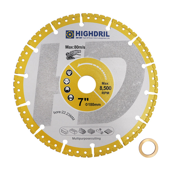 HIGHDRIL Diamond Vacuum Brazing Universal Saw Blade Plating Sand Dry Cutting Disc for Granite Aluminum Masonry Plastic PVC