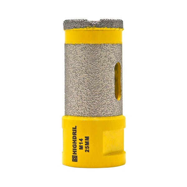 HIGHDRIL Diamond Drilling Milling Bit Vacuum Brazing 1pc or 2pcs Dia 20/25/35/50/68mm Granite Marble Porcelain Hole Saw M14 Thread