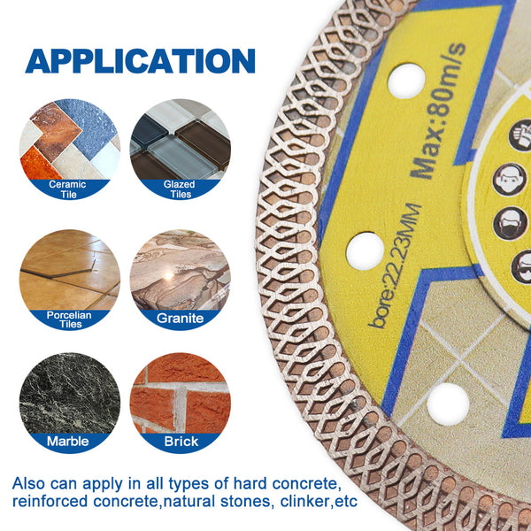 HIGHDRIL Diamond X Mesh Saw Blade for Ceramic Tile Granite Marble