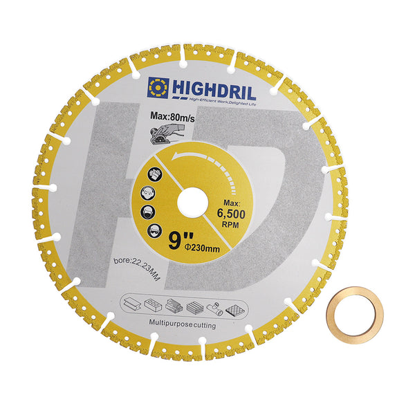 HIGHDRIL Diamond Vacuum Brazing Universal Saw Blade Plating Sand Dry Cutting Disc for Granite Aluminum Masonry Plastic PVC