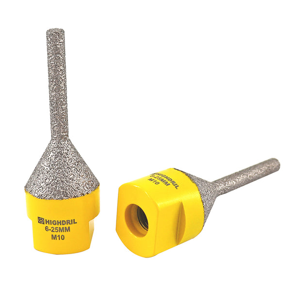 HIGHDRIL Diamond Vacuum Brazed Milling Bits with 5/8-11 or M14 or M10 Thread for Porcelain Ceramic Marble Granite Dia 6-25mm