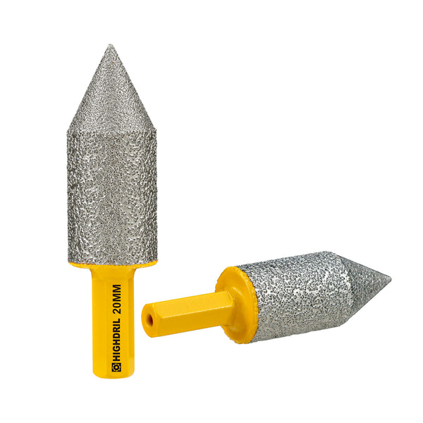 HIGHDRIL Diamond Chamfering Milling Finger Bits 1/2pcs 20/25/35mm Marble Granite Porcelain Tile Ceramic Hole Saw with Hex Shank