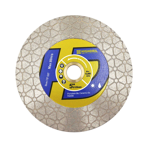 HIGHDRIL Diamond Cutting and Grinding Disc Triangular Double-sided 1/2/3/5pcs 115/125mm Marble Stone Tile Ceramic  Saw Blade